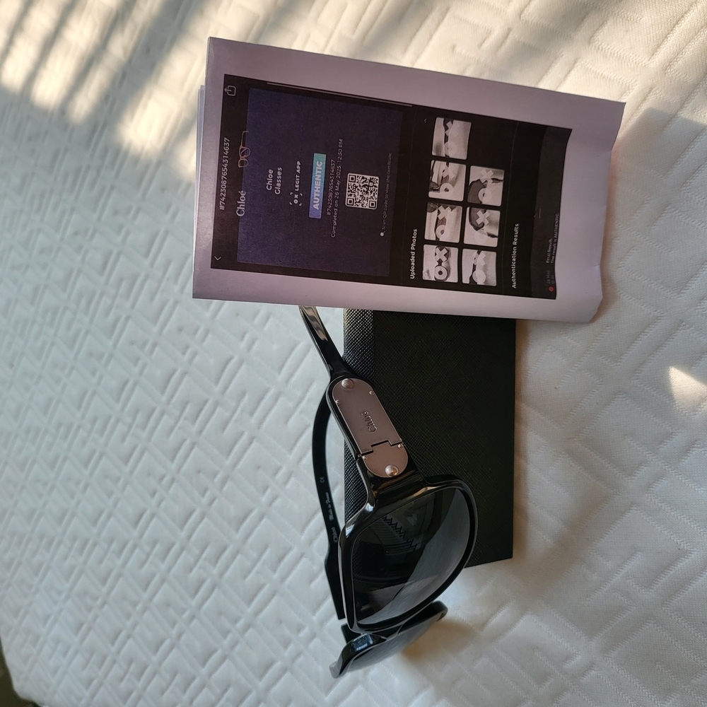 Chloe Gayia Black Sunglasses..w/COA.